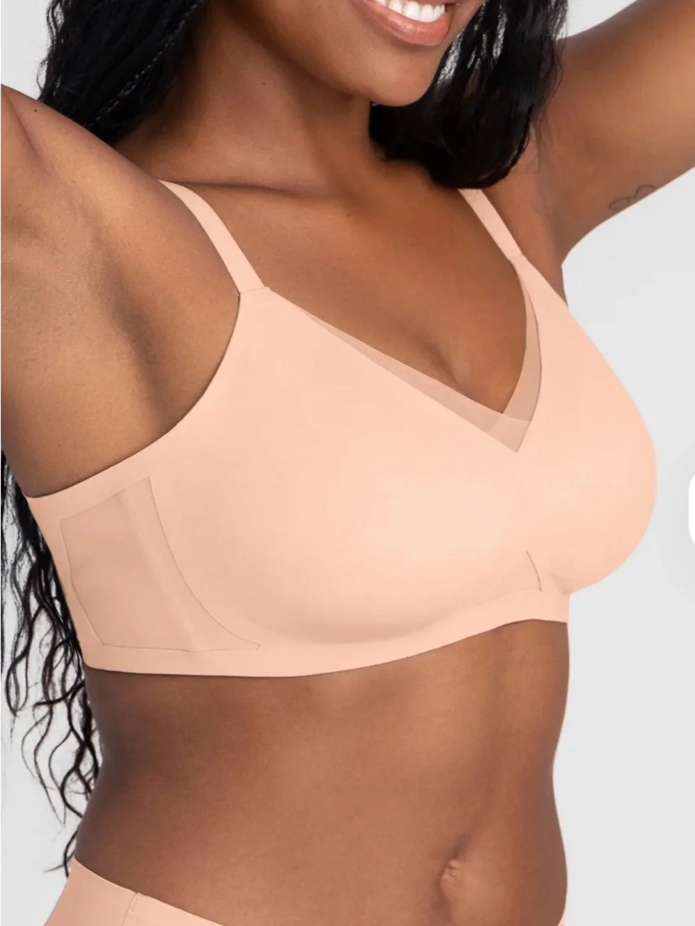 Honeylove Liftwear crossover bra Blush